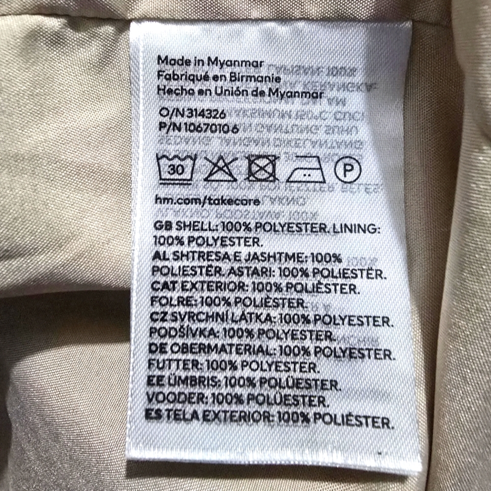 H&M Oatmeal Utility Oversized Size S - Picture 4 of 5